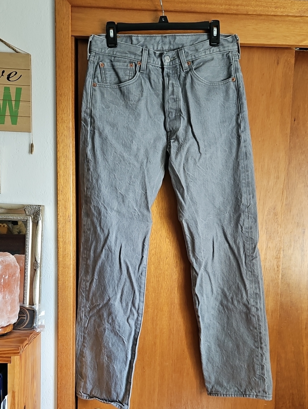 Grey Levi's 501s Sz 32/32